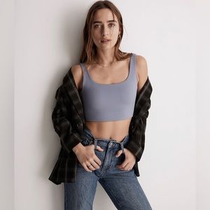 MWL Flex Square-Neck Sports Bra Size XS Dusk Peri New NWT Madewell Item ND875
